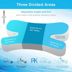 Side Sleeper Pillow Anti Wrinkle Aging Pillow Gel Shredded Memory Foam for Neck Pain Relief Pillow for Sleeping Side Back Stomach Sleeper Pillows (Regular White Style)