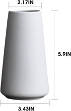 Modern White Small Ceramic Vase Set of 9 for Living Room Bedroom 5.9'' Minimalist Fresh Flower Vases for Home Decor Office Fireplace Centerpieces Nordic Style Gift for Fake Plant 9 Pack