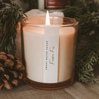 Sweet Water Decor Fraser Fir Candle - Evergreen, Fir, Cedar, and Cypress Winter Holiday Scented Soy Christmas Candles for Home - 12oz Sandstone Jar, 50+ Hour Burn Time, Made in The USA