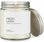 1OAK Soy Wax Linen Scented Candle - Fresh Linen & Clean Cotton - Long Burning Premium - Hand-Poured (7oz.)