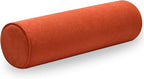 Cylinder Round Memory Foam Support Pillows 24X6 Cervical Neck Roll Pillow with Pillowcase Soft, Comfortable and Breathable for Sleeping, Chair, Car, Sofa，Travel OrangeRed