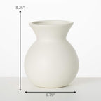 Sullivans White Ceramic Flower Vase, Modern Home Decor Vases for Flowers Centerpiece, Mantle, Tabletop Accent Kitchen Table, Living Room, and Office Decor (CM3142)