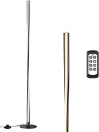 EDISHINE Helix LED Floor Lamp, 56" Tall Corner Lamps 2700K-6000K Dimmable, Remote Control & Foot Switch, Modern Minimalist Pole Lights for Bedroom, Living Room, Office, Black