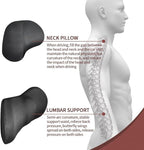 Car Lumbar Support and Car Neck Pillow - Memory Foam Ergonomic Back Cushion - Relieve Driving Fatigue - Comfort and Support Your Neck and Back - Suitable for Car Seats(Lumbar Support)