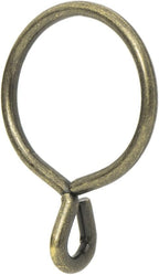 Ivilon Drapery Eyelet Curtain Rings - 1.7" Ring for Curtain Hook Pins, Set of 14 - Antique Brass