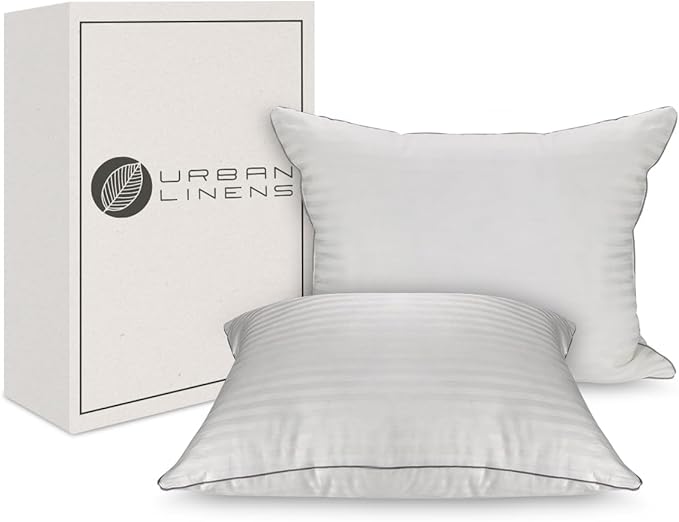 Set of 2 Bed Pillows for Sleeping King Size | Comfortable and Supportive | Premium Soft Down Alternative Microfiber Filled | Back and Side Sleeper Pillow