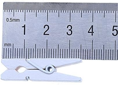 DECORA 3.5cm Sturdy White Wooden Mini Clothespin Photo Clips Pack of 200