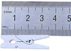 DECORA 3.5cm Sturdy White Wooden Mini Clothespin Photo Clips Pack of 200