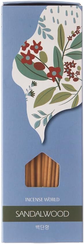 Incense Sticks (Sandalwood), 120 Sticks, Korean Incense Stick, Over 90% Natural Scents, Premium Quality, Beige (Sandalwood)