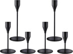 Black Taper Candle Holders for Wedding Table Centerpiece,Tall Taper Candlestick Holders Bulk Set of 6,Metal Candle Stick Holder Decor for Table or Mantel Centerpiece, Dinning, Party Home Decor