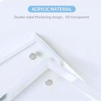 Acrylic 4x4 Inch Square Picture Frame 3 Pack, Magnetic Photo Frames for 4x4 or 3x3 Pictures Display, Clear Double Sided Freestanding Picture Frames, Desktop Ticket Display