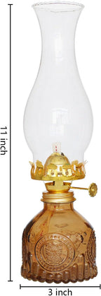 Oil Lamps for Indoor Use Vintage Hurricane Emergency Glass Oil Lamp Large Kerosene Lantern Classic Rustic Decorative Kerosene Lamp