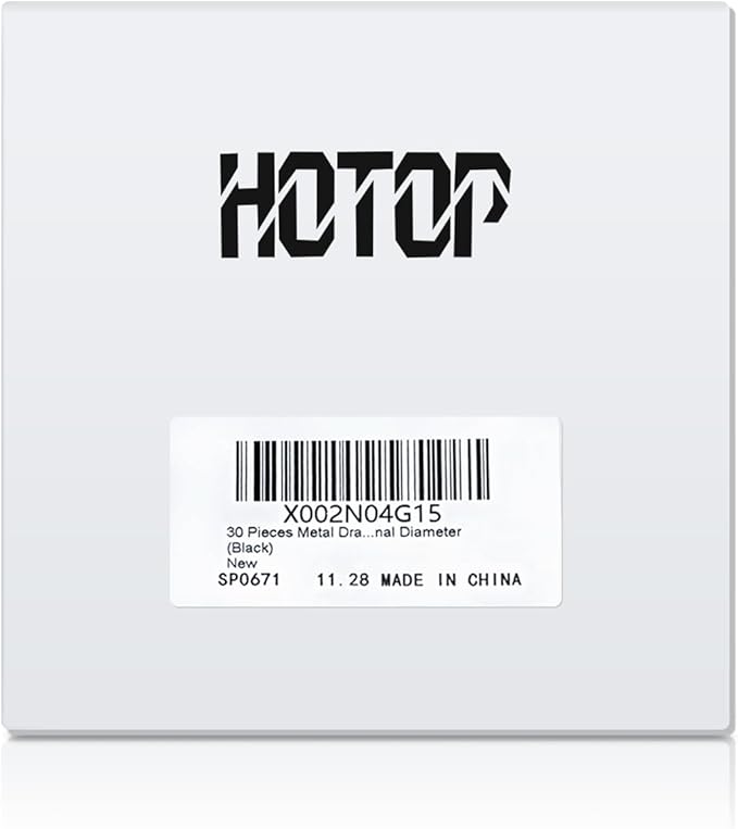 Hotop 30 Pcs Metal Drapery Curtain Rings 0.98/1.26/1.65 inch Interior Diameter and 30 Pcs Hanging Curtain Drapery Pin Hooks for Window Door Shower(32 mm,Black)