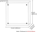 Acrylic 4x4 Inch Square Picture Frame 3 Pack, Magnetic Photo Frames for 4x4 or 3x3 Pictures Display, Clear Double Sided Freestanding Picture Frames, Desktop Ticket Display