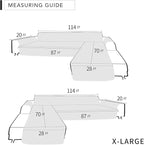 Easy-Going Sofa Slipcover L Shape Sofa Cover Sectional Couch Cover Furniture Protector Mat for Pets Dog Cat (X-Large, Light Gray/Light Gray)