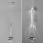 Modern Kitchen Island Pendant Light Dimmable LED Chrome Finish Mini Crystal Pendant Lighting Bedroom Bedside Table Small Pendant Lights（3-Pack）