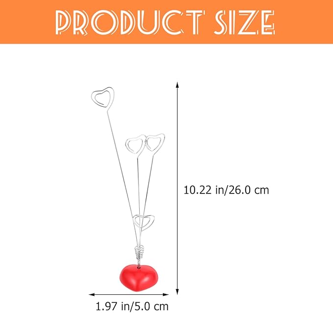Tinksky Picture Stand-4 Clip Heart Photo Holder Card Note Memo Clip Tree Place Cards Holder