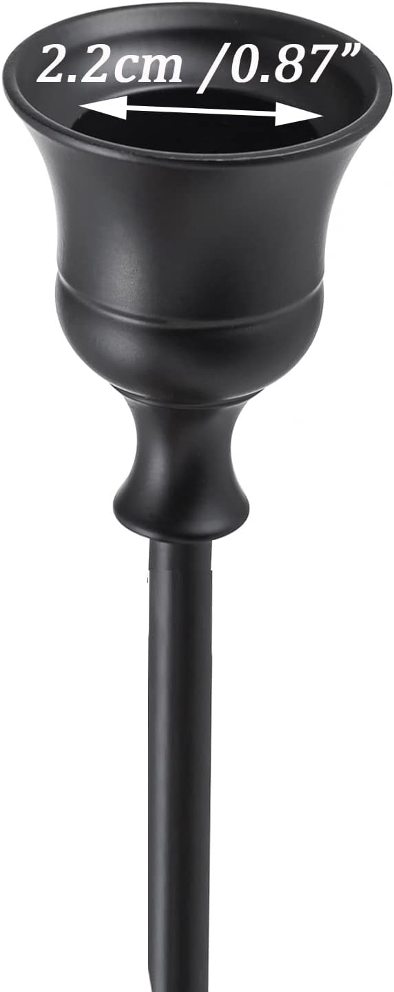 Romadedi Candlestick Holder Matte Black Candle Holder Set of 3 Decorative Candle Holder for Taper Candle for Fireplace Mantel Dinning Table Home Decorations Black 2 Set