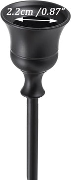Romadedi Candlestick Holder Matte Black Candle Holder Set of 3 Decorative Candle Holder for Taper Candle for Fireplace Mantel Dinning Table Home Decorations Black 2 Set