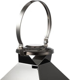 MATICO Stainless Decorative Pinnacle Candle Lantern Set of 3, Hanging Decor Hurricane Lantern Candle Holder for Festival Ceremony Home Decor, Both Indoor & Outdoor Use, Black