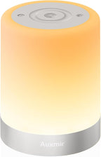 Night Light for Kids Baby, Dimmable Touch Lamp for Nursery, 11 RGB Colors 5 Brightness, Portable Rechargeable Bedside Table Lamp for Nightstand, Kids Night Light for Bedroom Living Room, Silver