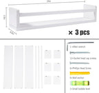 AZSKY Nursery Bookshelves White, 24 Inch Floating Bookshelves for Wall Set of 3, Baby Kids Decor, Solid Wood Wall Mounted Shelves for Books, Toys and Decor Storage