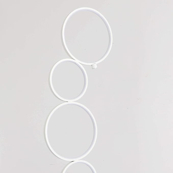 SomSom Modern LED Floor Lamp - Very High Brightness, Indoor Lamp - Living Room Standing Light - Alternative to Halogen - Built in Touch Dimmer - White