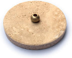 Travertine Stick Incense Holder – Natural Stone Base with Solid Brass Stand – Elegant Aromatherapy Burner for Meditation, Yoga & Home Decor