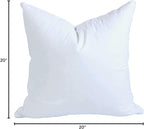 MoonRest® 20x20 Inch Synthetic Down Alternative Square Pillow Insert Form Stuffer for Sofa Shams, Decorative Throw Pillow, Cushion and Bed Pillow Stuffing - Hypoallergenic 20“X 20”