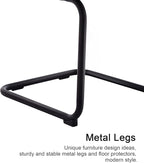 Mid Century Modern Rattan Dining Chairs Set of 4, Boucle Kitchen Chairs with Handwoven Mesh Rattan Backrest and Metal Legs, Upholstered Accent Side Chairs, Black