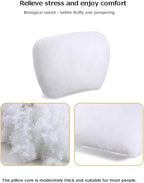 2Pcs Super Soft Car Headrest Pillow, with Adjustable Strap & Breathable Removable Cover, Balance Neck Pillow Designed to Relieve Neck Pain and Muscle Tension (reddish brown)