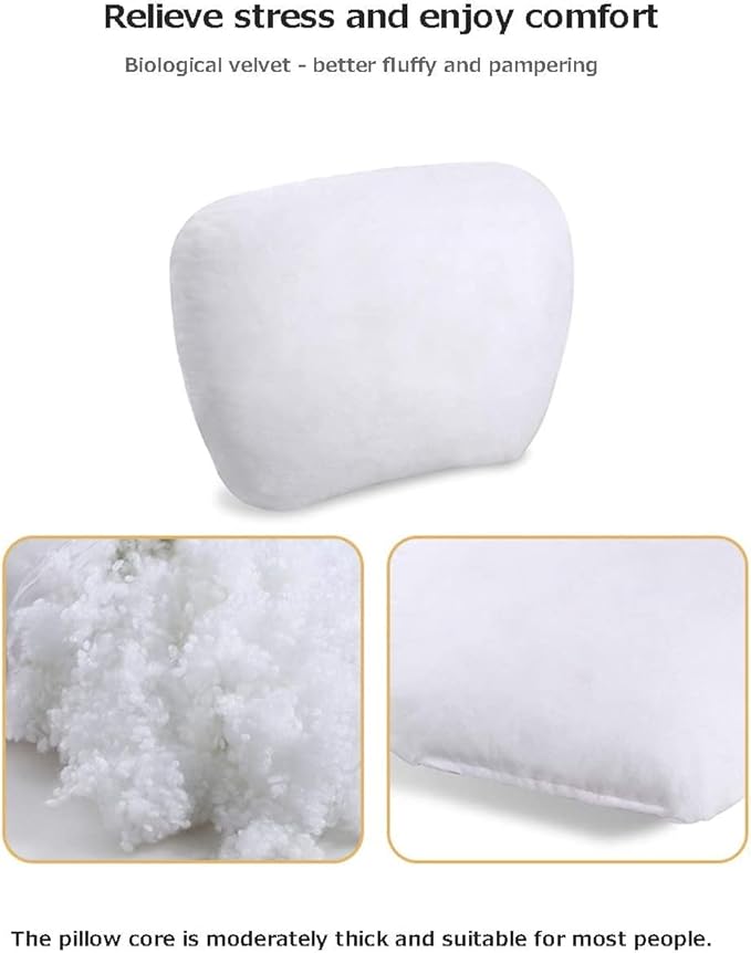 2Pcs Car Neck Pillows for headrests,for Travel Interior Accessories and Suede Support Head Pillows，Balance Neck Pillow Designed to Relieve Neck Pain and Muscle Tension.(Black)