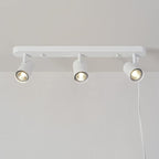 Globe Electric 60024 22" 3-Light Plug-in Track Lighting, Matte White, 15 Foot Cord, in-Line On/Off Rocker Switch, Kitchen, Bathroom, Home Essentials, Ceiling Light, Dorm, Dining Room, Hallway