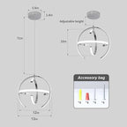 Chrome Modern LED Pendant Light, Silver Dimmable Metal Globe Chandelier, Hanging Ceiling Light Fixture for Room Dining Bedroom Living Room Kitchen Island Hallway Entryway Foyer 13 Inch