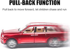 EROCK 1/24 Rolls-Royce Cullinan Model Car, Alloy Die Casting Collectible Pull Back Toy Car with Sound and Light for Kids Boy Girl Birthday Gift