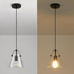 Black Pendant Lights Kitchen Island,Modern Design Clean Clear Farmhouse Glass Pendant Light,Light Fixture Kitchen Pendant Medium Hanging Light Fixture for Sink A60 Bulb Recommened