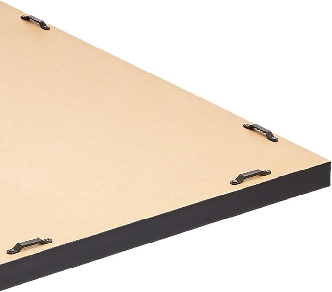 Amazon Basics Rectangular Wall Mount Mirror 16" x 20" - Standard Trim, Black