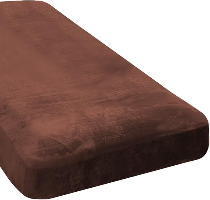 H.VERSAILTEX Velvet Stretch Individual Chaise Cover Sectional Couch Covers for L Shaped Sofa Both Left/Right Furniture Protector Seat Cushion Sofa Cover (1 Piece Chaise Cover, Burnt Brick)