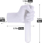 Creative Wall Hanging Sculpture, Funky White Hand Vases Home Decor, Artistic Hanging Hand Sculptures with Test Tube Vases, Unique Wall Art Statue
