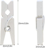 CCINEE Cute Wooden Clothespins White Craft Peg Pins Sturdy Mini Pins Clips, 1 Inch, 72 Pieces in Total