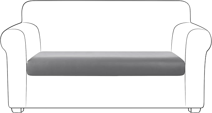 Yates Home PU Leather Couch Sofa Cushion Slipcover Water-Proof Elastic Chair RV Seat Covers Loveseat Sofa Furniture Protector Slip Cover for Seater Replacement in Living Room（Sofa, Light Gray）