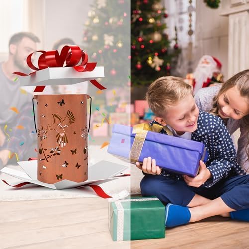 Solar Lanterns Outdoor Waterproof, Hummingbird Birthday Gifts for Women Men, Hanging Solar Lantern for Yard, Patio, Porch, Backyard, Landscape, Garden Decor