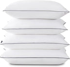 GOHOME King Size Pillows Set of 4 - Bed Pillows for Sleeping 4 Pack, Cooling Supportive Hotel Pillows with Premium Soft Down Alternative Fill for Side Stomach and Back Sleepers