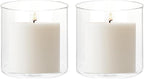 uxcell Hurricane Candle Holder (H:3.9" OD:4"), Pillar Floating Candles Holder Clear Glass Cylinder Flower Vases for Table Centerpiece Wedding Party Home Decoration 2Pcs