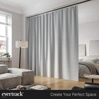 Curtain Track - Ceiling Mounted Curtain Rail for Curtains, Drapes, and Room Dividers - USA Made - Medium (16 Feet), Jet Black