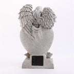 Garden Angel Statue with Cross Solar LED Light, Memorial Gifts for Loved Ones, Cemetery Grave Decorations