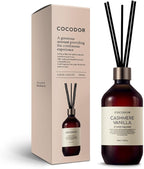 COCODOR Premium Reed Diffuser/Cashmere Vanilla /16.9oz /1 Pack/Large Capacity Fragrance Scent Oil Stick Diffuser Set for Bedroom Bathroom Home Décor