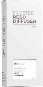 Frosted Verbena Reed Diffuser Set - Decorative Fragrance Diffuser & Oil for Bathroom & Home | Long-Lasting Aroma | Natural Scent Sticks | Essential Oils & Botanicals| 100mL