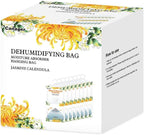 CANAGER Hanging Moisture Absorber, Jasmine Calendula Moistureproof Hanging Bag，Dehumidifier Bag (8 packs) Hanging Closet Dehumidifier Bags, Moisture Absorb 12.5 oz