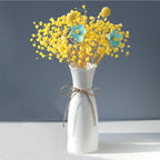 Boho Ceramic Vase with Rope, 8.2" H, Rustic Flower Vase Classic Style for Dried Flowers Fresh Flowers, Fit for Fireplace Bedroom Kitchen Living Room Centerpieces Office Desk